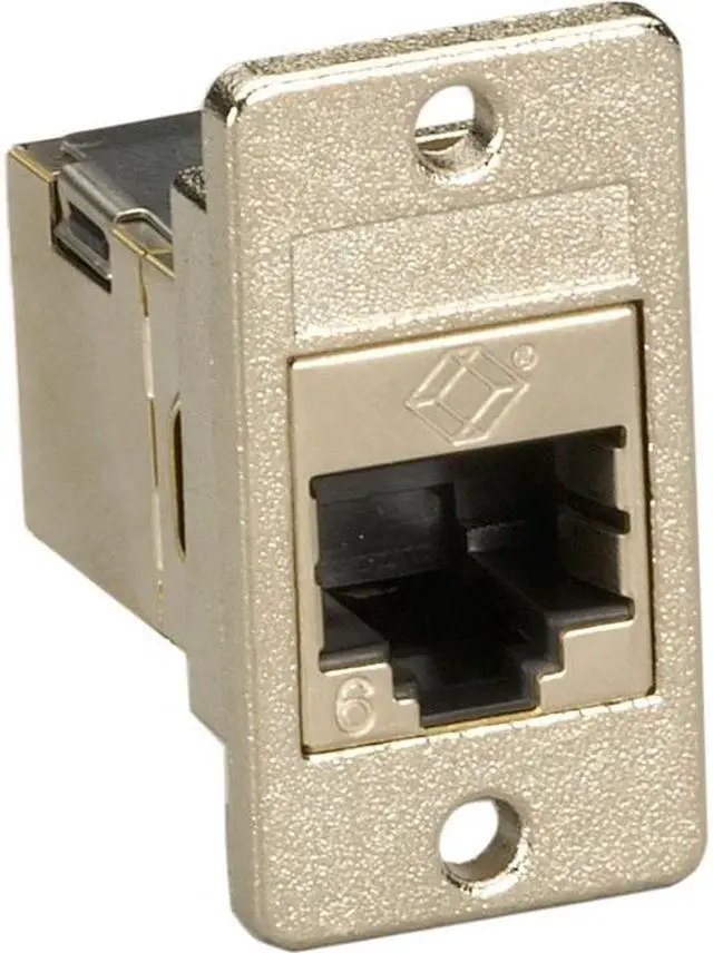 Alt view image 4 of 6 - CAT6 RJ-45 Panel-Mount Couplers, Shielded, Silver