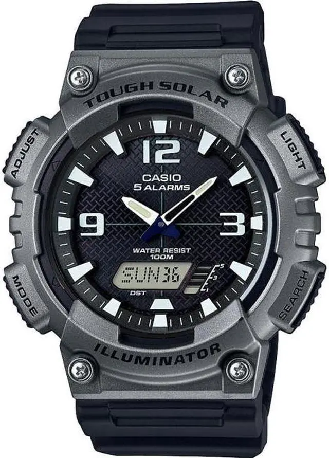 Alt view image 3 of 10 - CASIO AQS810W-1A4V Gunmetal Ana Digi Watch