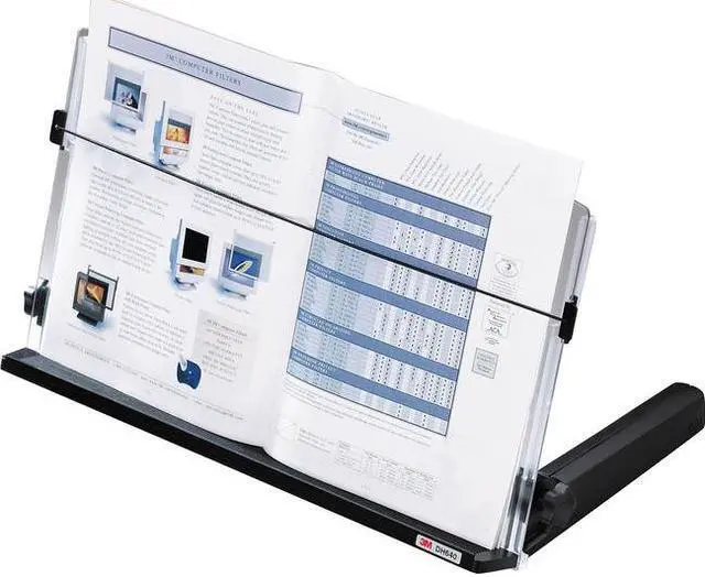 Alt view image 7 of 20 - 3M In-Line Freestanding Copyholder Plastic 300 Sheet Capacity Black/Clear DH640