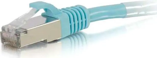 Alt view image 10 of 13 - C2G 00749 Cat6a Cable - Snagless Shielded Ethernet Network Patch Cable, Aqua (10 Feet, 3.04 Meters)