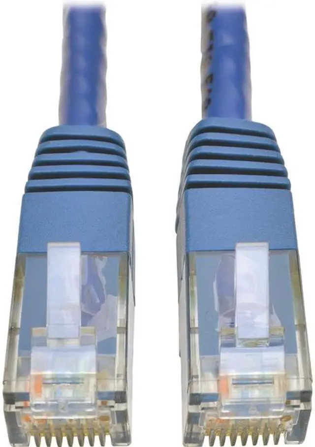 Alt view image 3 of 11 - Tripp Lite Cat6 Gigabit Molded Patch Cable, 10 ft. RJ45 (M/M), 550MHz 24 AWG Blue 10' (N200-010-BL)