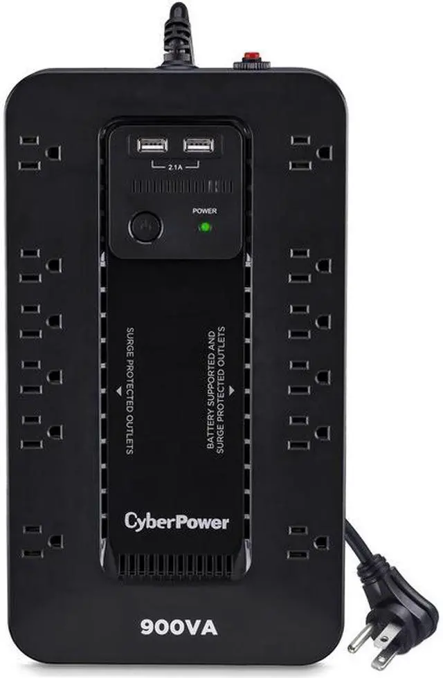 Alt view image 16 of 20 - CyberPower ST900U Standby UPS Systems - 900VA/500W, 120 VAC, NEMA 5-15P, Compact, 12 Outlets, PowerPanel® Personal
