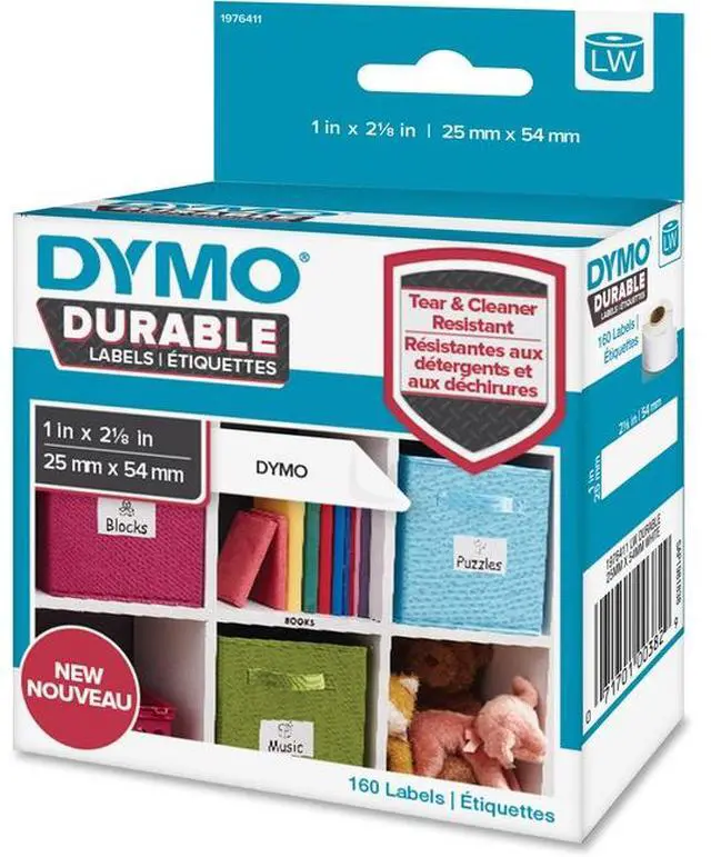 Alt view image 8 of 8 - Dymo 1976411 Lw Durable 1 Inch X 2-1/8 Inch (25 Mm X 54 Mm) White Poly, 160 Labels