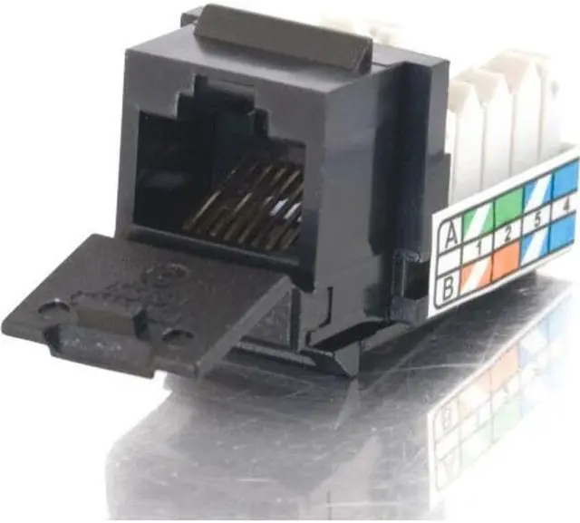 Alt view image 7 of 7 - C2G 35203 90° Cat5E RJ45 UTP Keystone Jack