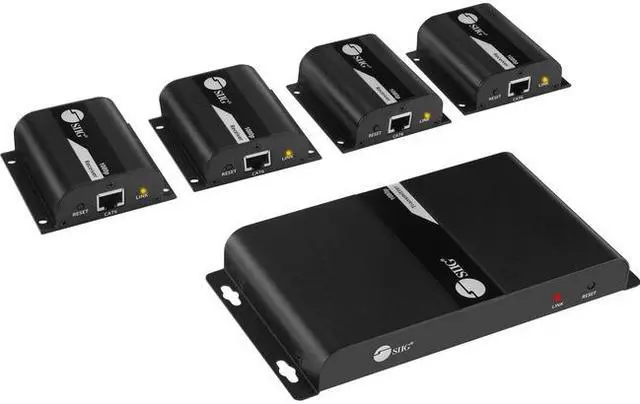 Alt view image 8 of 20 - Siig 4-Port Hdmi Splitter Over Cat6 Extender With Ir - 40M