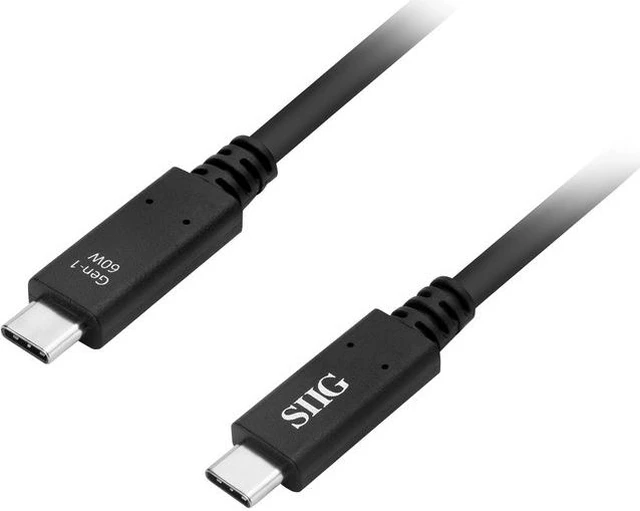 Alt view image 8 of 8 - SIIG USB 3.1 Type-C Gen 1 Cable 60W - 1M