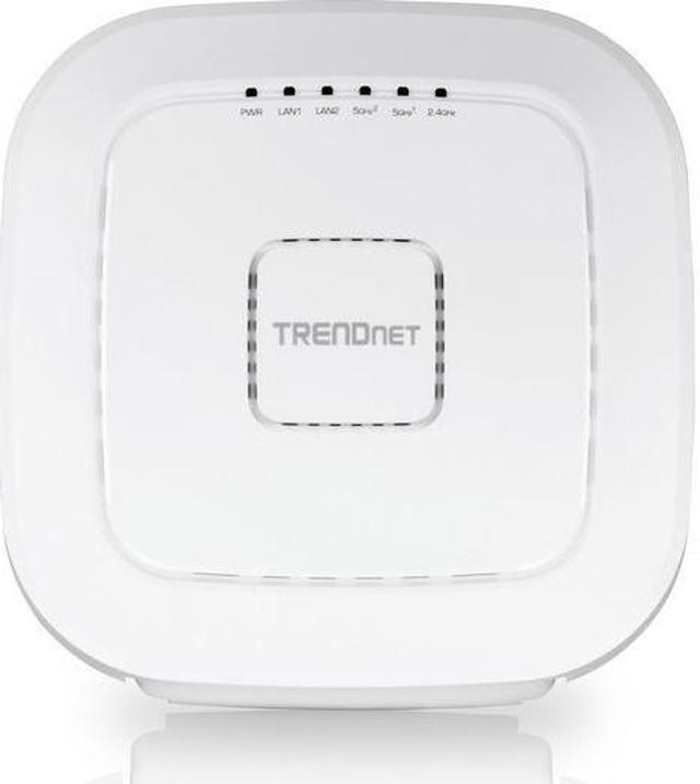 TRENDnet AC2200 Tri-Band PoE+ Indoor Wireless Access Point, 867Mbps WiFi AC  + 400Mbps WiFi N Bands, Wave 2 MUMIMO, Client bridge, WDS, AP, WDS Bridge,  WDS Station, Repeater Modes, White, TEW-826DAP 