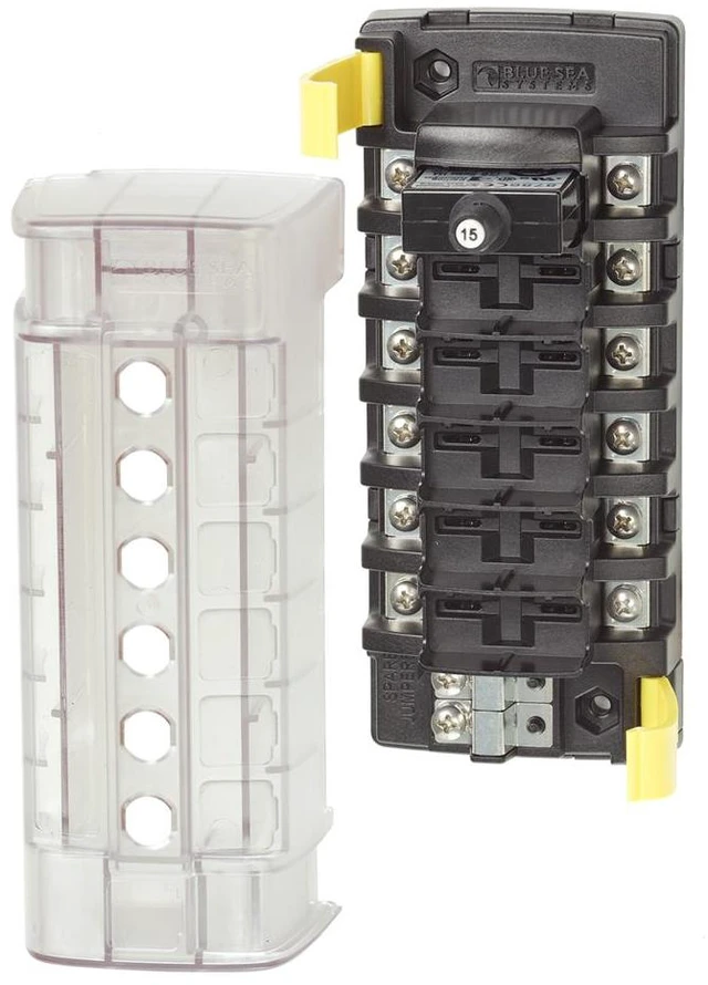 Alt view image 5 of 5 - Blue Sea 5050 ST CLB Circuit Breaker Block - 6 Position