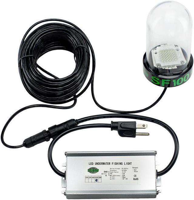 Alt view image 7 of 8 - Hydro Glow SF100G 100W/120VVAC Underwater Dock Light - Green Anchored To Bottom
