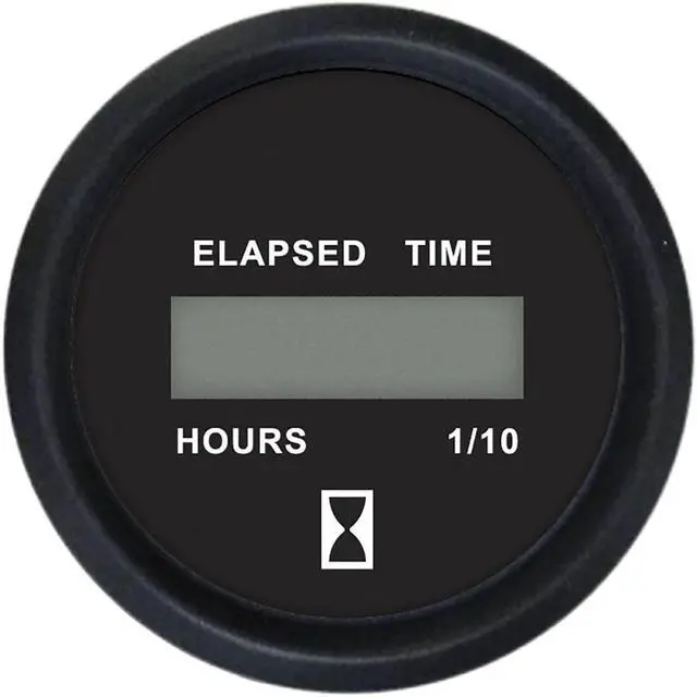 Alt view image 5 of 5 - Faria 2" Digital Hourmeter Gauge - 12-32V - Euro Black