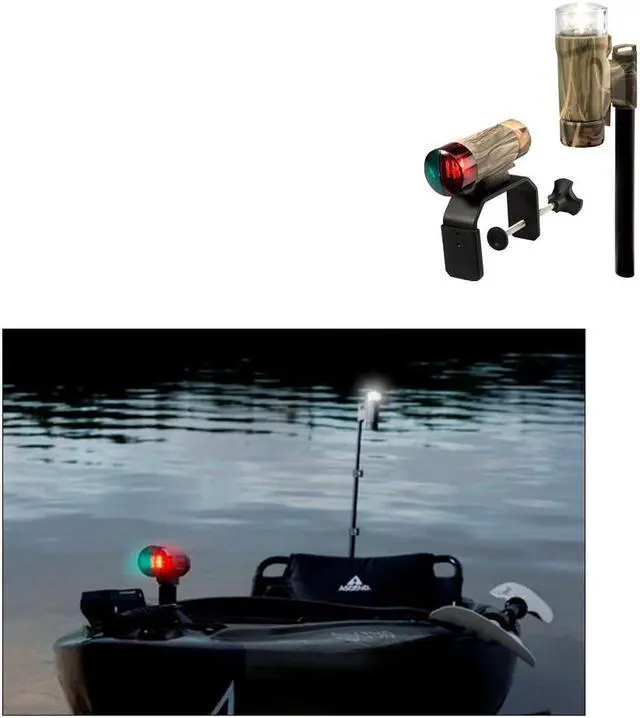 Alt view image 6 of 7 - ATTWOOD MARINE 14195-7 Attwood PaddleSport Portable Navigation Light Kit - C-Clamp, Screw Down or Adhesive Pad - RealTree Max-4 Camo
