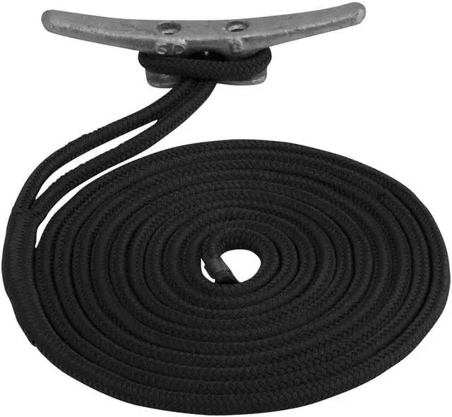 Alt view image 2 of 6 - Sea-Dog Double Braided Nylon Dock Line - 1/2" x 20' - Black