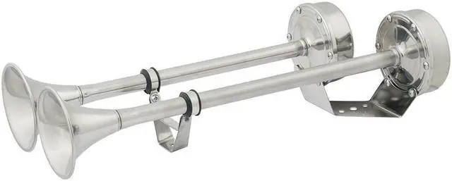 Alt view image 7 of 7 - Marinco/Guest/AFI/Nicro/BEP 10029XLP HORN DUAL TRUMP W/PLASTIC CVR