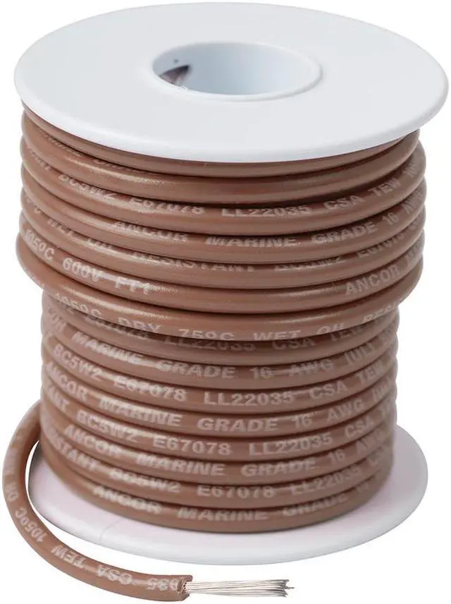 Main image of Ancor Tan 16 AWG Tinned Copper Wire - 100'