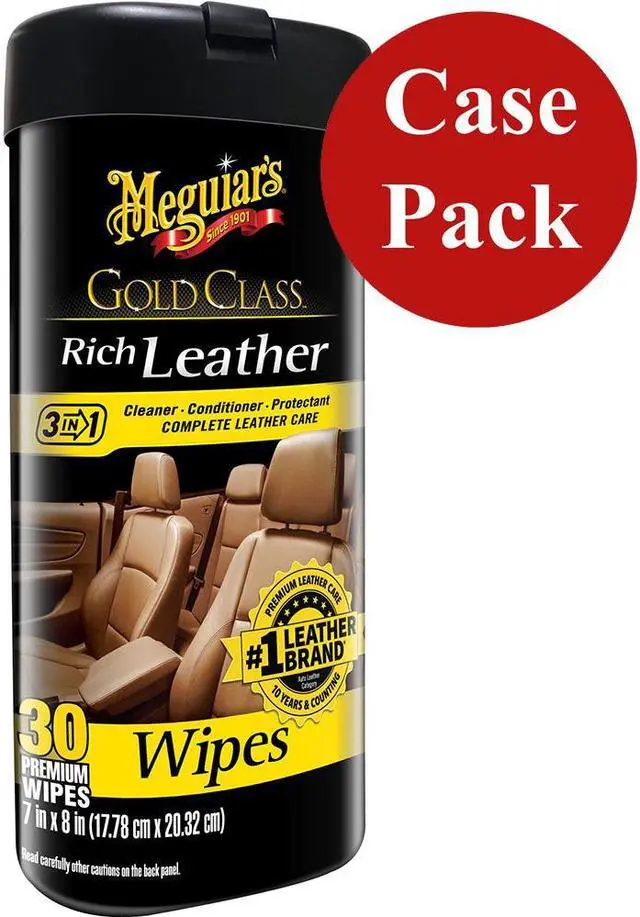 Alt view image 3 of 4 - Meguiar's Gold Class™ Rich Leather Cleaner & Conditioner Wipes *Case of 6*