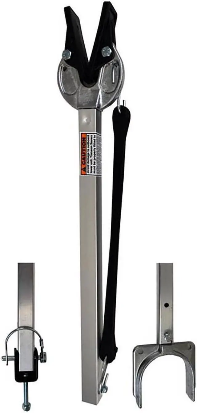 Alt view image 10 of 11 - attwood corporation sp400rb 23"35" composite head transom saver with roller and bolt bracket