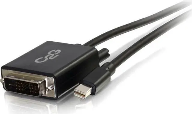 Alt view image 7 of 9 - C2G 54335 C2G 6ft Mini DisplayPort Male to Single Link DVI-D Male Adapter Cable - Black - DisplayPort/DVI-D for Monitor, Notebook, Tablet - 6 ft - 1 x Mini DisplayPort Male Digital Audio/Video - 1 x