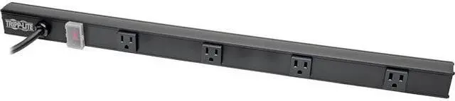 Alt view image 13 of 13 - Tripp Lite Power Strip Right-Angle 5-15R 4 Outlet 6ft Cord 5-15P 24in Black