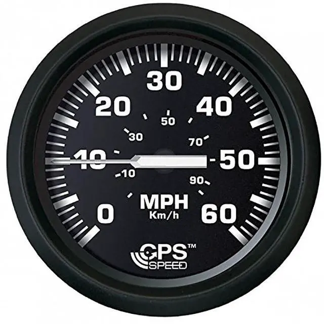 Alt view image 10 of 10 - Faria Beede Instruments Euro Black 4 Inch Speedometer 60Mph Euro Black 4 Inch Speedometer 60 MPH -GPS
