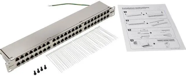 Alt view image 2 of 3 - Tripp Lite Cat5e/Cat6 48 Port RJ45 1U Shielded Krone Patch Panel N252048SHK