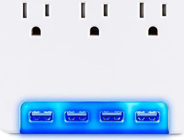 Alt view image 6 of 8 - CyberPower P3WUH Wall Tap Outlet