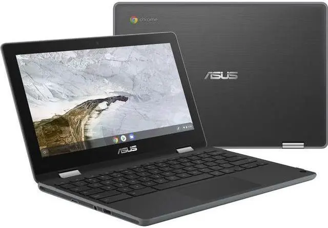 Alt view image 2 of 9 - ASUS Chromebook Flip C214MA-YS02T-S 11.6 inch Intel Celeron N4000 1.1GHz/ 4GB LPDDR4/ 32GB eMMC/ USB3.1/ Chrome Notebook (Dark Grey)