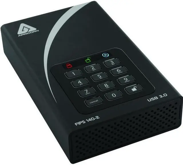 Alt view image 8 of 19 - Apricorn Aegis Padlock Dt Fips Adt-3Pl256f-12Tb 12 Tb Desktop Hard Drive - External - Black - Taa Compliant