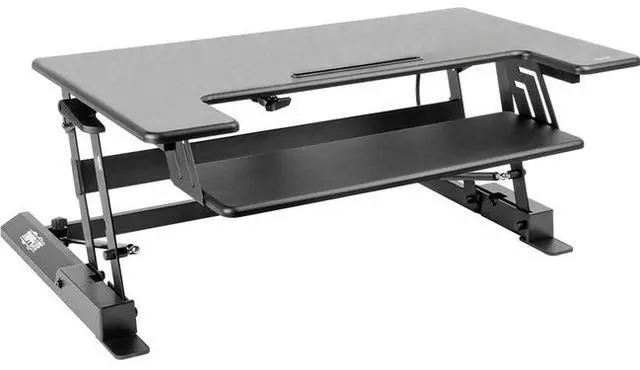 Alt view image 7 of 18 - Tripp Lite WWSSD3622 Height Adjustable 36x22 Sit Stand Desktop Workstation