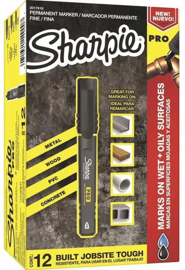 Alt view image 8 of 15 - Pro Permanent Marker, Fine Bullet Tip, Black, Dozen 2017818