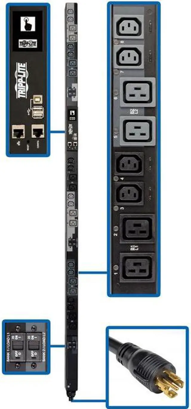 Alt view image 3 of 3 - SWITCHED PDU 17.3KW 3-PHASE,L22-30P 415V