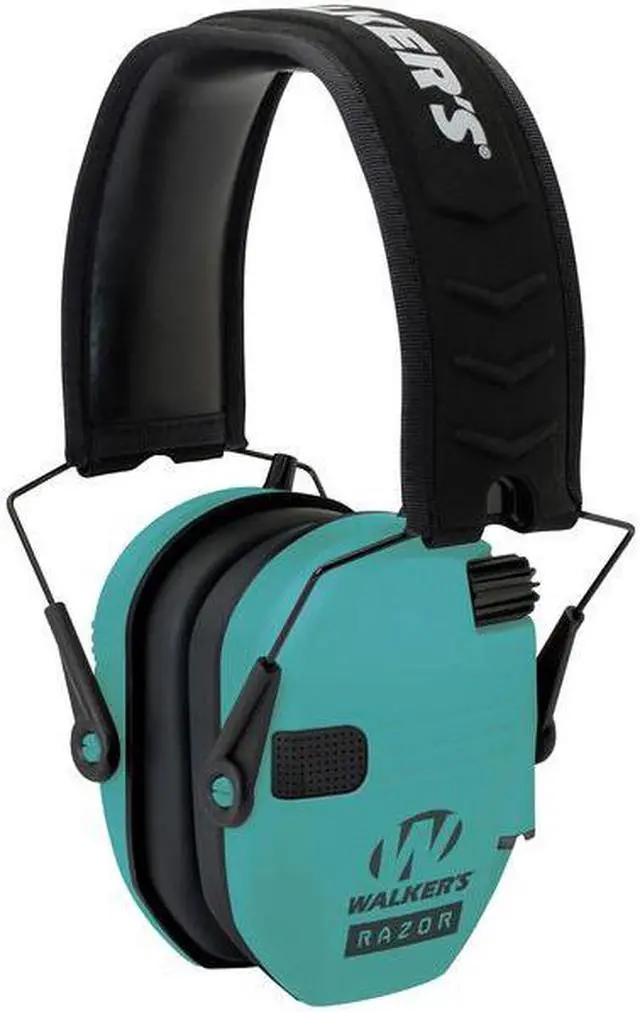Alt view image 8 of 20 - Walkers Razor Series Slim Lo Profile Ear Muffs Hearing Protection - Light Teal