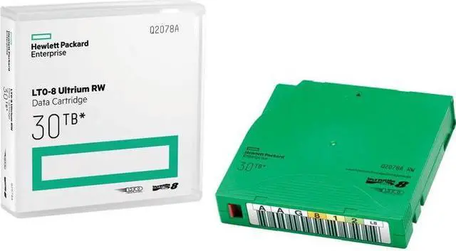 Alt view image 4 of 15 - HPE LTO-8 Ultrium 30TB RW Non Custom Labeled Library Pack 20 Data Cartridges with Cases