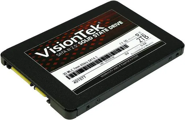 Alt view image 7 of 15 - VisionTek 2 TB 3D MLC 7mm 2.5" Internal SSD - SATA 2 TB Internal SSD