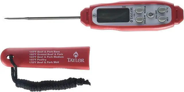 Alt view image 8 of 11 - Taylor Grillworks Waterproof Digital Instant Read Thermometer, Red