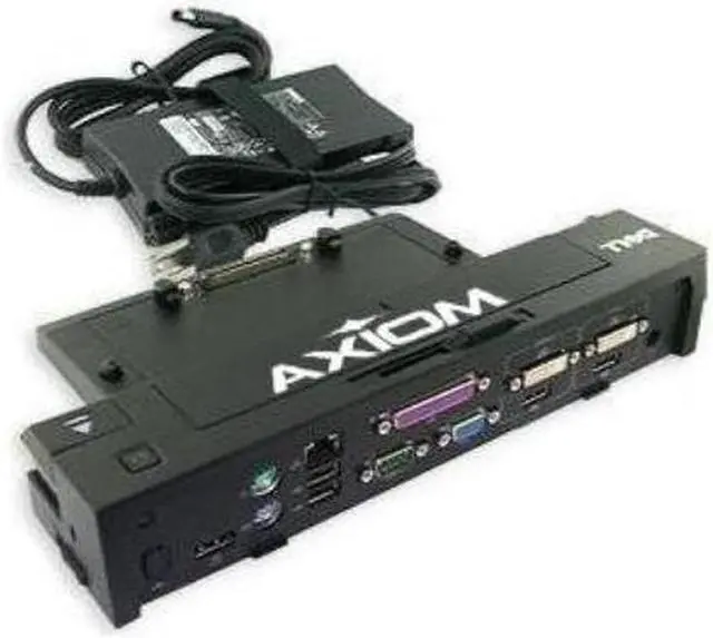 Alt view image 5 of 9 - AXIOM E-PORT PLUS REPLICATOR USB 3.0 W/130-WATT POWER ADAPTER CORD FOR DELL