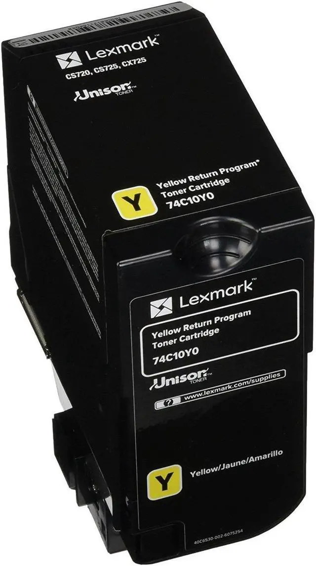 Alt view image 4 of 11 - Lexmark 74C10Y0 Return Program Toner Cartridge - Yellow