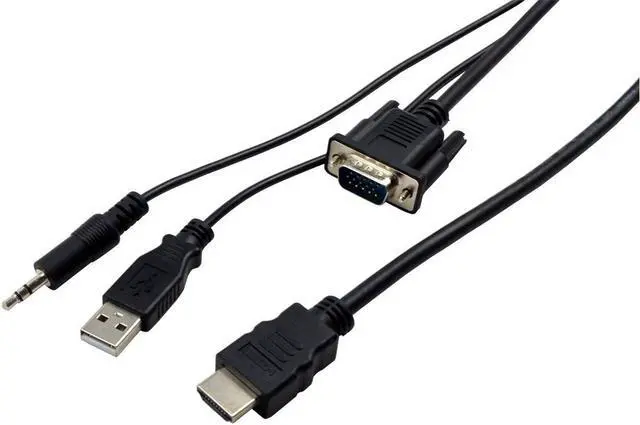 Alt view image 2 of 13 - Visiontek 900824 VGA to HDMI 1.5M Active Cable (M/M) - HDMI/VGA for Video Device - 4.92 ft - HD-15 Male VGA - HDMI Male Digital Audio/Video