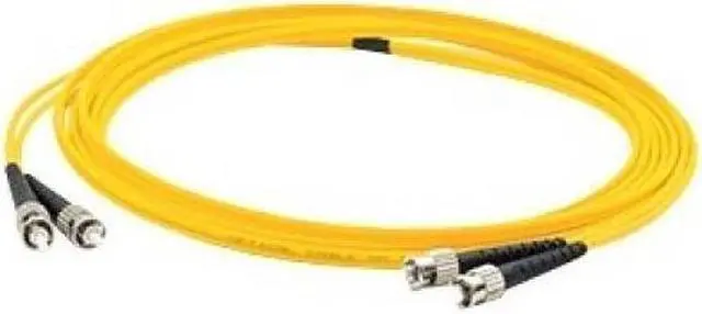 Alt view image 2 of 4 - THIS IS A 2M ST (MALE) TO ST (MALE) YELLOW DUPLEX RISER-RATED FIBER PATCH CABLE.