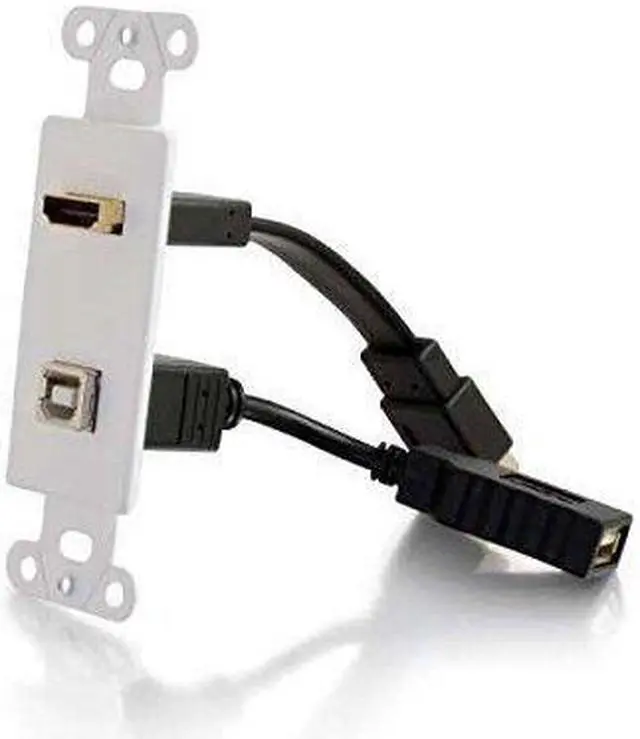 Alt view image 4 of 7 - DECORA WALL PLATE HDMI/USB
