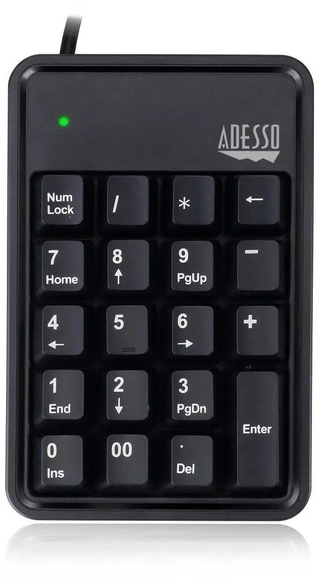 Alt view image 4 of 19 - Adesso 19-Key Usb Numeric Keypad ,Built-In 3-Port  Usb Hubs , Durable  Mechnical