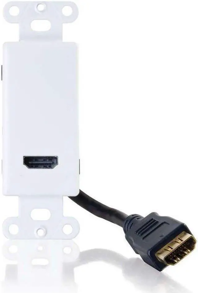 Alt view image 10 of 13 - C2G HDMI Pass Through Wall Plate - White