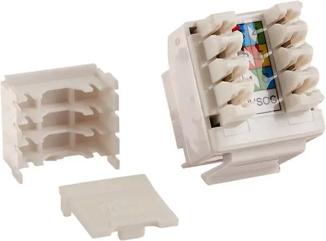 Alt view image 3 of 10 - C2G / Cables to Go 3801 Cat3 RJ12 Keystone Jack White