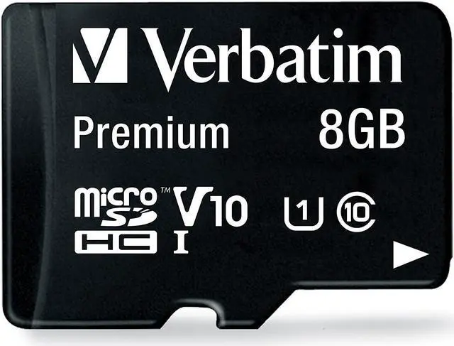 Alt view image 3 of 17 - Verbatim 8GB Premium microSDHC UHS-I Class 10 Memory Card with Adapter