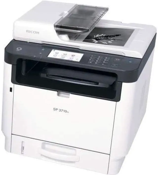 Alt view image 2 of 2 - Ricoh SP 3710SF Laser Multifunction Printer - Monochrome - Plain Paper Print - Desktop - Copier/Fax/Printer/Scanner - 34 ppm Mono Print - 1200 x 1200 dpi Print - Automatic Duplex Print - 1 x Duplex Au
