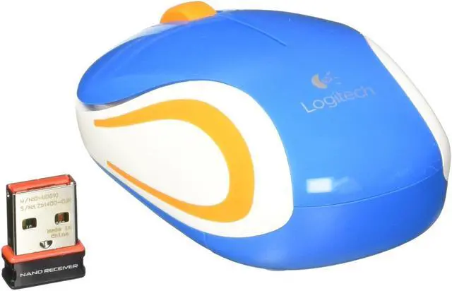 Alt view image 4 of 13 - Logitech M187 2.4GHz Wireless 3-Button Optical Mini Scroll Mouse - Blue