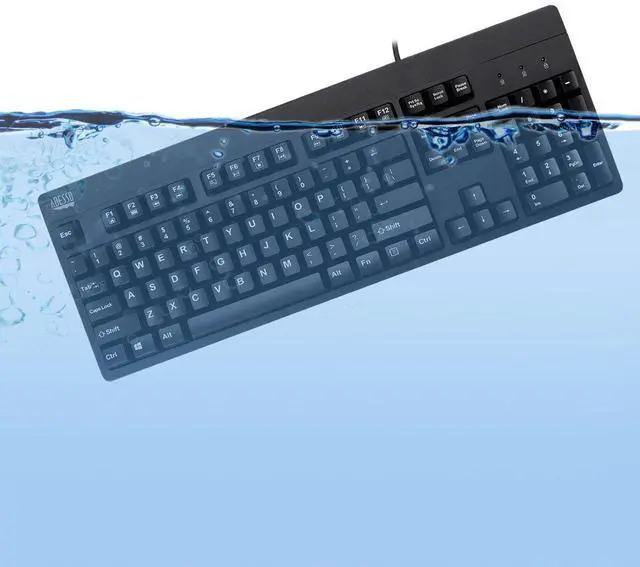 Alt view image 8 of 20 - Adesso Ip67 Rated Waterproof, Antimicrobial Multimedia Usb Keyboard With 2X Pri