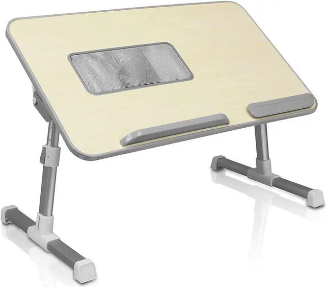 Alt view image 9 of 20 - Aluratek Adjustable Ergonomic Laptop Cooling Table With Fan