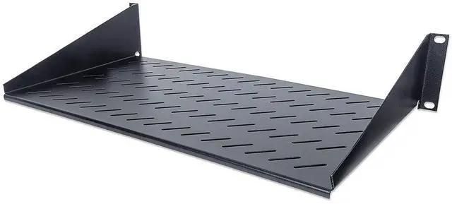 Alt view image 2 of 4 - Intellinet 19" Cantilever Shelf, 2U, 2-Point Front Mount, 250 mm (9.84 in.) Depth, Vented, Black