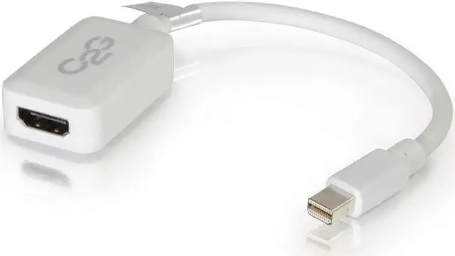 Alt view image 9 of 17 - C2g 8In Mini Displayport To Hdmi Adapter-Thunderbolt To Hdmi Converter-White