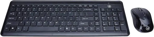 Alt view image 3 of 11 - Digital Innovations 4270100 USB Wireless Keyboard and Optical EasyGlide Mouse Black (4270100)